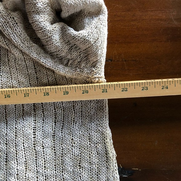 J Jill Cardigan Large Sweater Open Longline Knit Lagenlook Beach Grandma Minimal - Picture 16 of 16